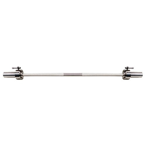 Гриф прямой MB Barbell MB-BarM50-2000L 17 кг 200 см 130 см серебристый замок для грифа с резьбой и стопором 28 мм 2 шт