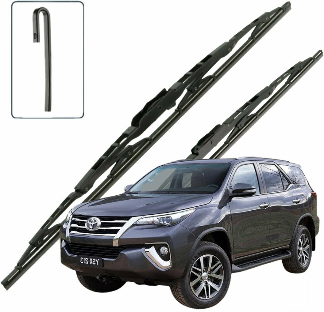 Дворники Toyota Fortuner (2) AN160 Тойота Фортунер АН160 5 дв. 2015 2016 2017 2018 2019 2020 каркасные 550-400 2 шт.