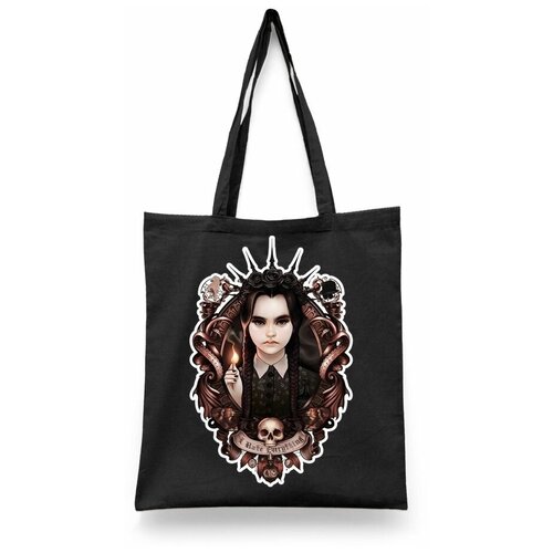 фото Сумка-шоппер унисекс сувенирshop "wednesday/уэнсдэй/венсдей" белая сувенир shop