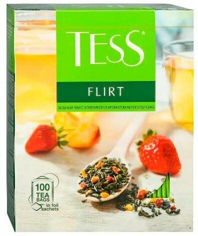 Чай Tess Flirt зеленый 100х1.5г - фото №6