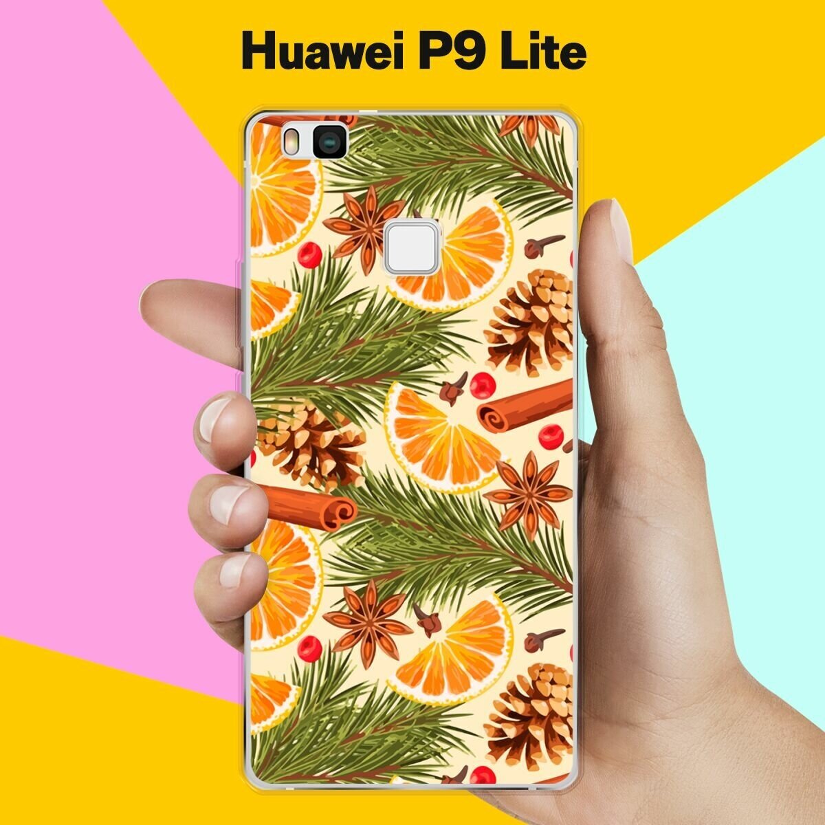 Силиконовый чехол на Huawei P9 Lite Новогоднее настроение / для Хуавей П9 Лайт