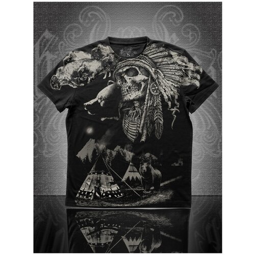 фото Футболка мужская rock bear apache indian 2xl индеец