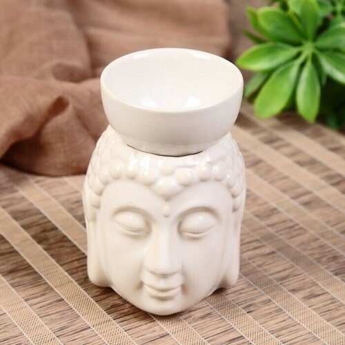 Аромалампа керамика Будда с чашей на голове микс 11,5х8х9 см