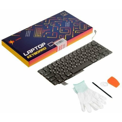 Клавиатура для Apple MacBook Pro 15 A1286 Mid 2009 - Mid 2012 Г-образный Enter RUS 1581₽