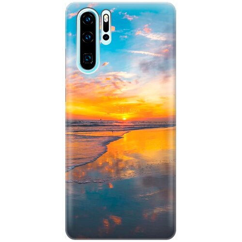 фото Re:pa накладка transparent для huawei p30 pro с принтом "закат на пляже"