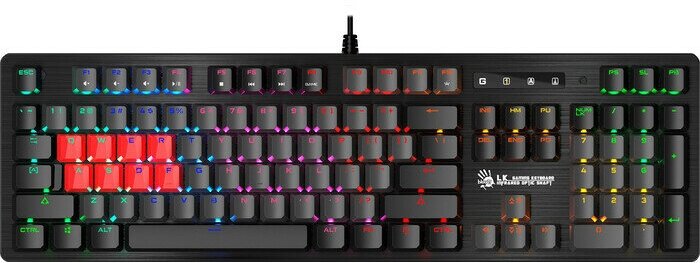 Игровая клавиатура A4Tech Bloody B820R Dual Color механическая черный/серый USB for gamer LED (B820R GREY (BLUE SWITCH))