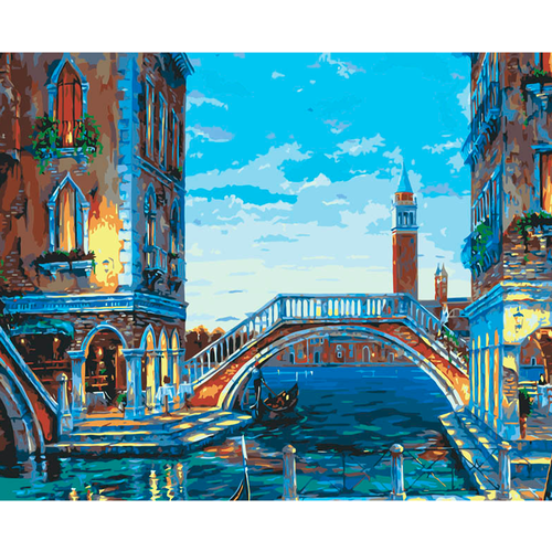 белоснежка картина по номерам под одним зонтом 180 ав 50 х 40 см разноцветный Белоснежка Картина по номерам Каналы Венеции (624-АВ), 40 x 50 см, разноцветный