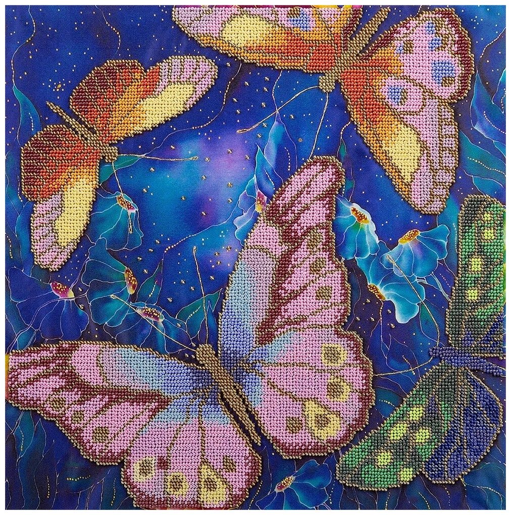 Набор для вышивания BN-5015 ( БН-5015 ) "Бабочки в ночных цветах"