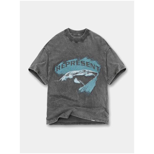 Футболка Represent Clo Shark T-Shirt, серый, XXL