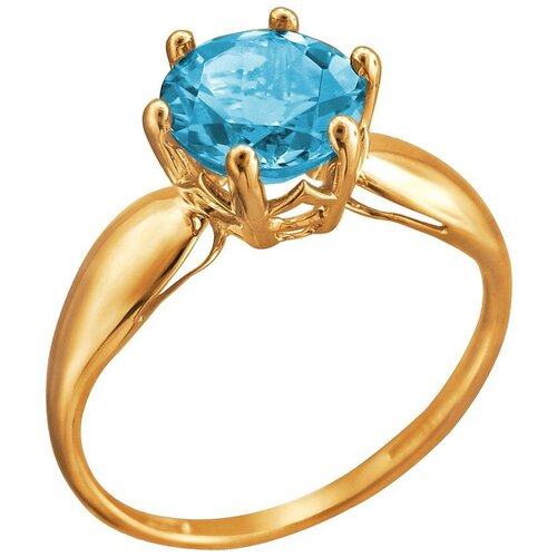 фото Эстет кольцо с 1 топазом из красного золота 01к3112171-5, размер 19