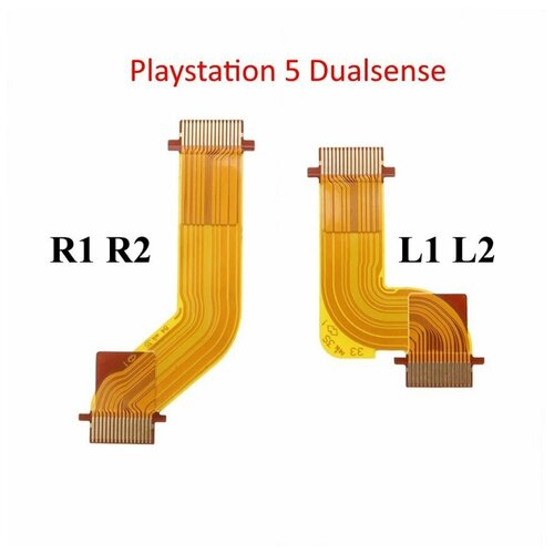 Шлейфы кнопок R1-R2 / L1-L2 для джойстика геймпада DualSense PS5, комплект из 2х шлейфов tingdong 1set replacement l1 l2 r1 r2 plastic buttons with springs for ps5 controller cover button for dualsense