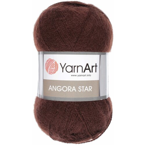 Пряжа Yarnart Angora Star коричневый (116), 20%шерсть/80%акрил, 500м, 100г, 3шт