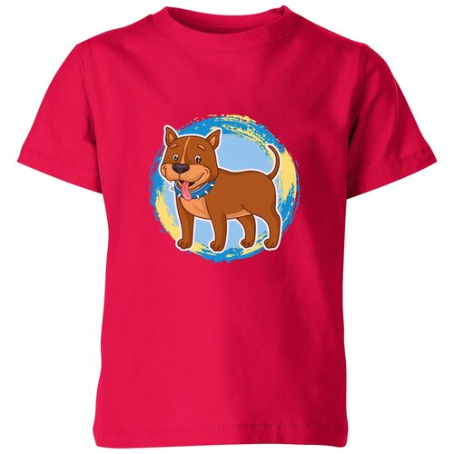 Футболка Us Basic, размер 4, розовый детская футболка стаффордширский терьер мультяшная собака 104 синий