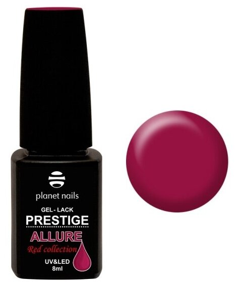 Гель-лак Planet Nails "PRESTIGE ALLURE" Red Collection - 654, 8 мл