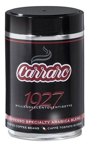 Кофе в зернах Caffe Carraro 1927 100% Arabica 250 гр ж/банка - фотография № 3