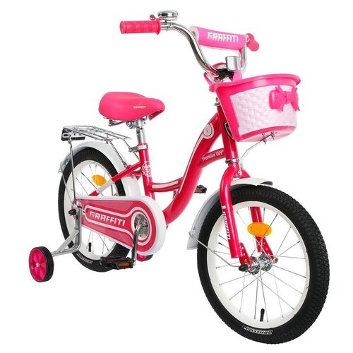фото Велосипед graffiti premium girl, колеса 16", розово-белый