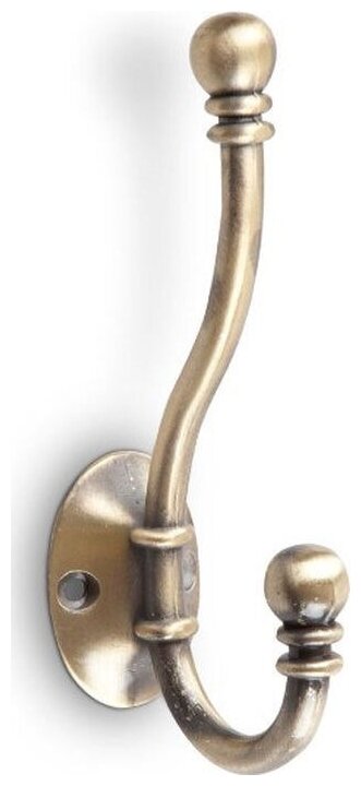 Мебельный крючок для одежды KERRON KR 0180 AB / Настенный крючок вешалка для полотенец или сумок в ванной, прихожей, кухне или гостиной / Цвет античная бронза, размер 13х6х3,5 мм