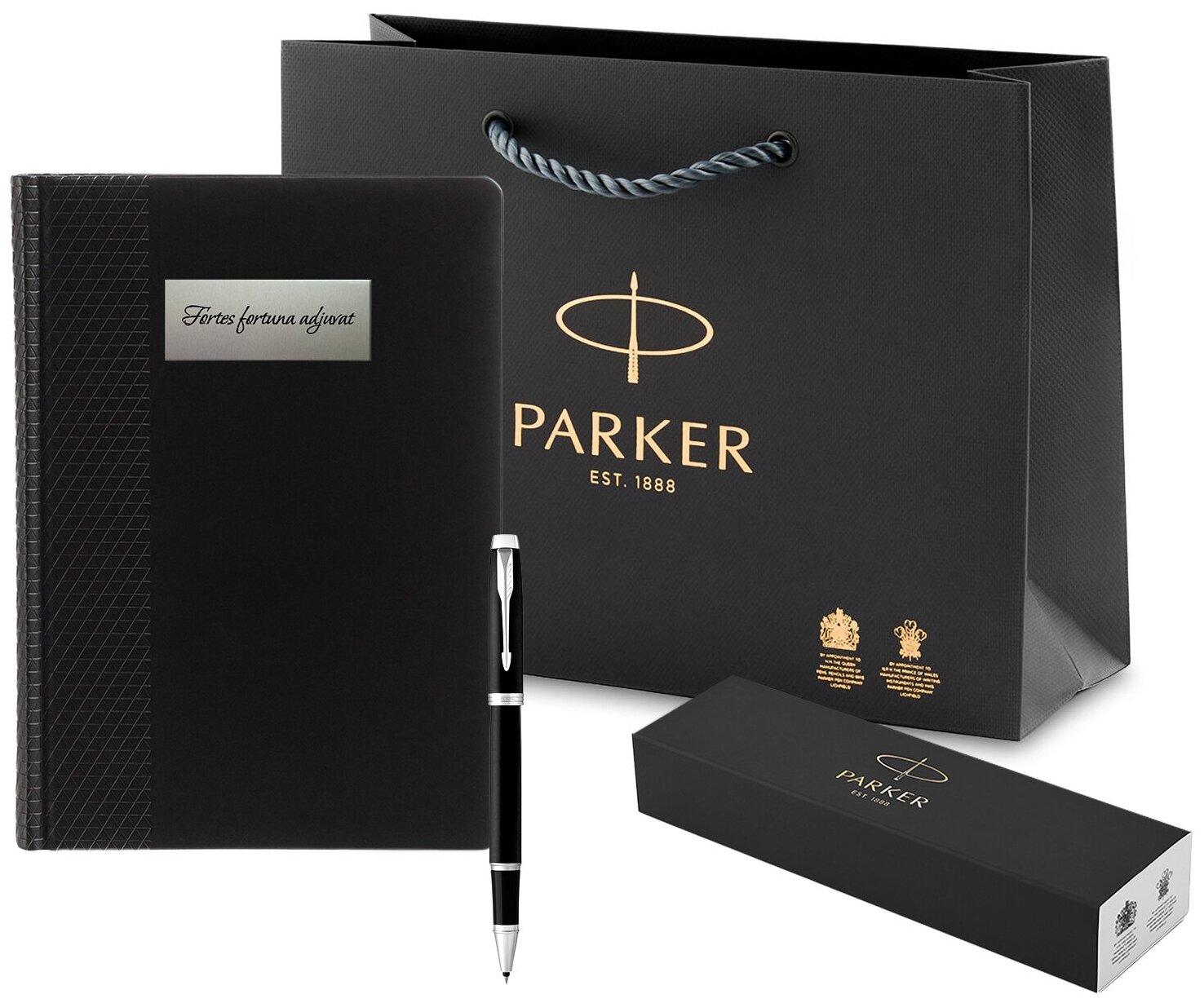 Подарочный набор: ручка Parker IM Metal Matte Black CT и ежедневник. Бизнес подарок.