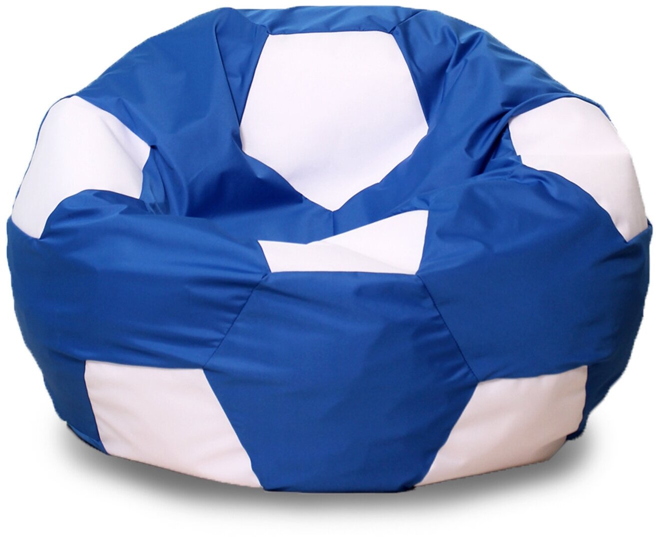 Кресло-мешок Мяч PUFON XL Комфорт синий/белый