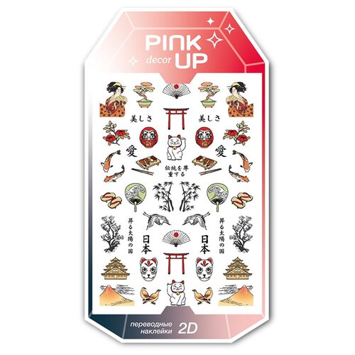 Наклейки для ногтей PINK UP DECOR 2D переводные тон 41