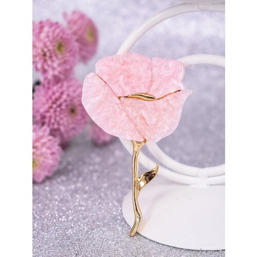 фото Брошь подвеска магнолия роза бижутерная роскошь золота