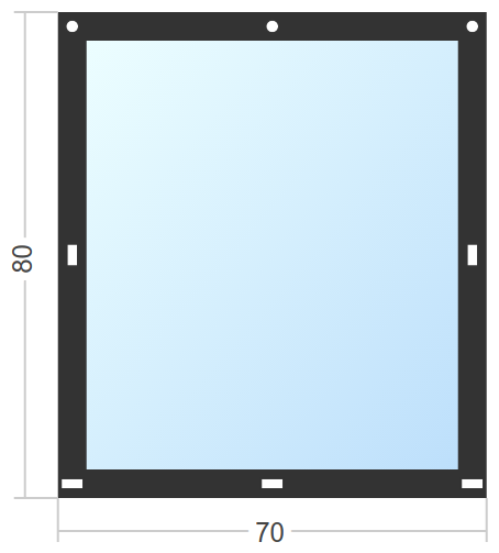 Мягкое окно Софтокна 70х80 см, Прозрачная пленка 0,7мм, Скоба-ремешок, Черная окантовка, Комплект для установки - фотография № 3
