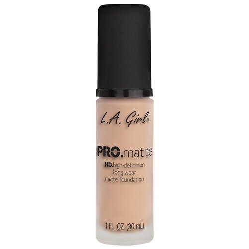 кисть для подводки l a girl pro brushes 208 L.A. Girl Тональный крем матирующий PRO Matte Foundation, 30 мл, оттенок: porcelain