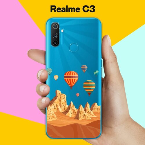 Силиконовый чехол на realme C3 Шары / для Реалми Ц3 силиконовый чехол на realme c3 гепард в очках для реалми ц3