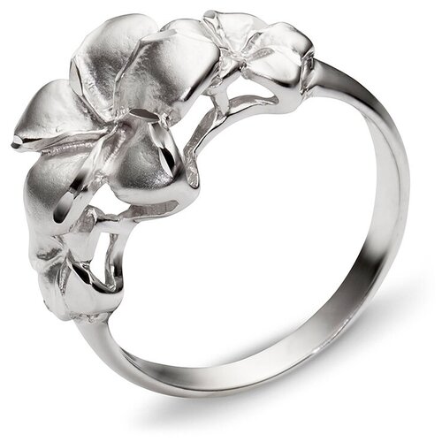 фото Эстет кольцо цветы из белого золота 01к722081, размер 16