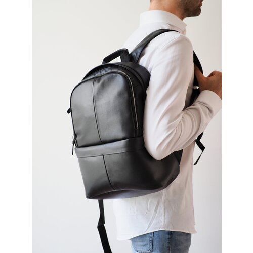 фото Городской мужской рюкзак кожаный натуральный russian handmade