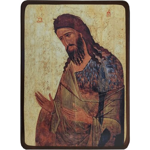 Икона Иоанн Предтеча, Креститель (А. Рублёв), размер 6 х 9 см икона иоанн предтеча креститель под старину размер 6 х 9 см