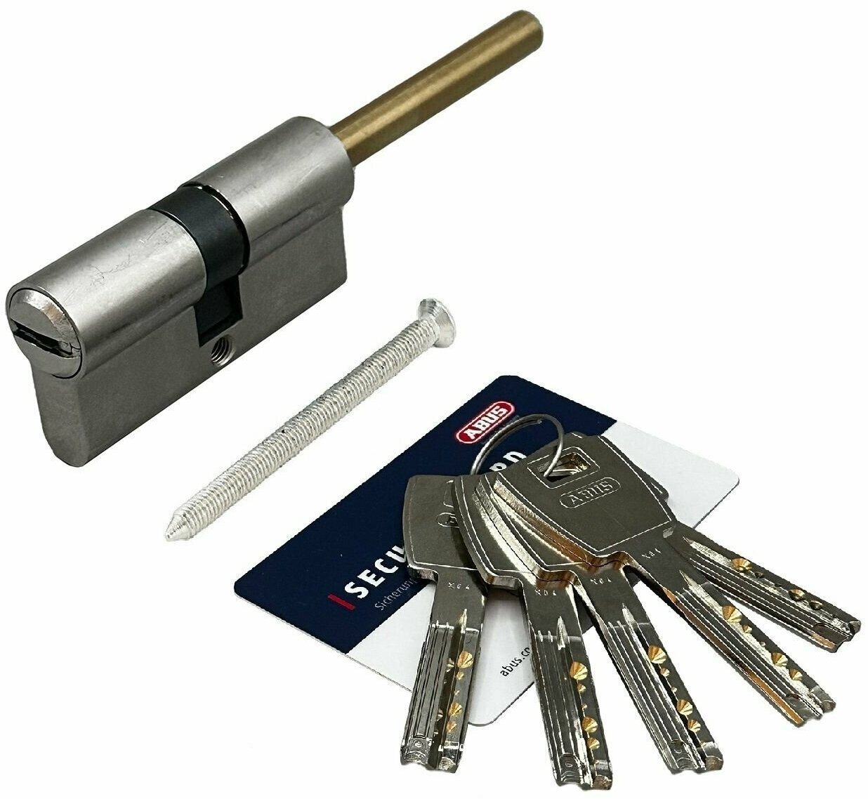 Цилиндровый механизм ABUS X6 ключ/шток 55-30 (85 мм) NI (5 key)