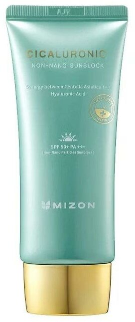 MIZON CICALURONIC NONNANO SUNBLOCK SPF50+ PA+++ Солнцезащитный крем с экстрактом центеллы азиатской и гиалуроновой кислотой 50мл