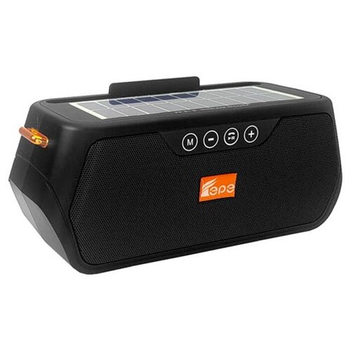 Портативная Bluetooth колонка FM радиоприемник Fepe FP-81-S черный с солнечной панелью 159700₽