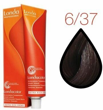 Londa Professional Londacolor интенсивное тонирование волос, 6/37 Темный блондин золотисто-коричневый, 60 мл
