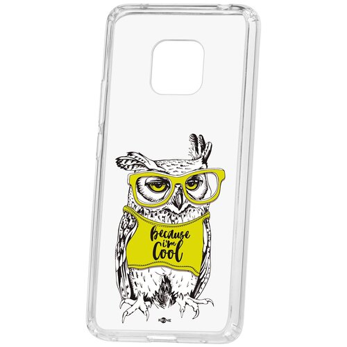 фото Чехол на huawei mate 20 pro kruche print сова в очках кruче