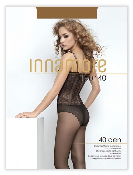 Колготки  Innamore Fleur, 40 den, размер 4, бежевый