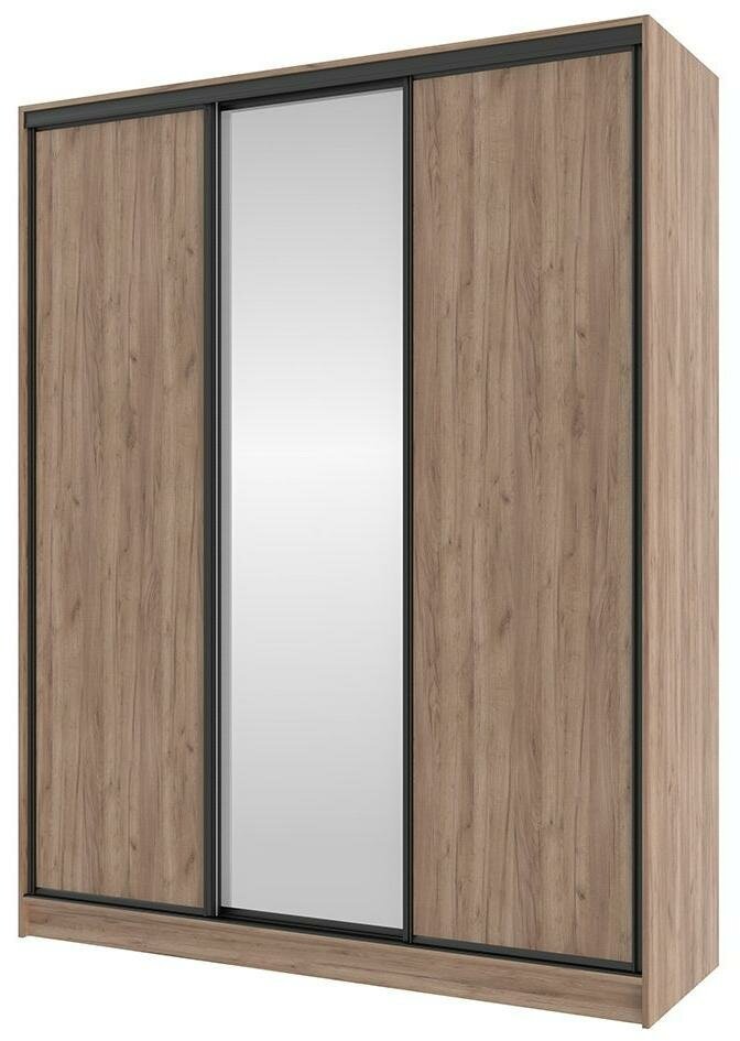 фото Шкаф-купе Hoff Home, с одним зеркалом, цвет дуб табачный