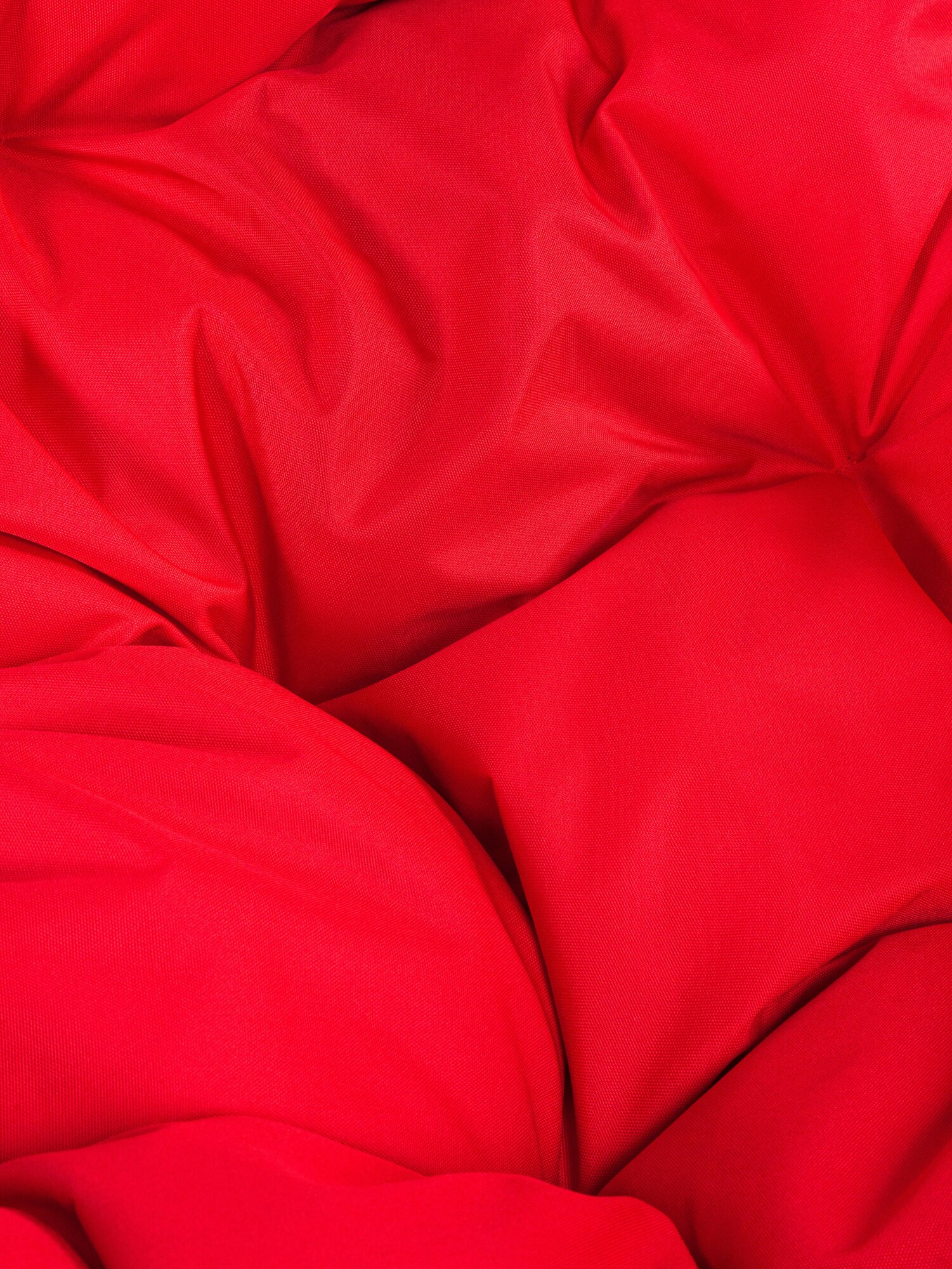 Кресло на подставке ротанг чёрный, красная подушка - фотография № 12