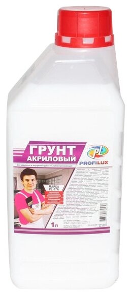 Грунт акриловый для наружных и внутренних работ ProfiLux PL-17A (1л)