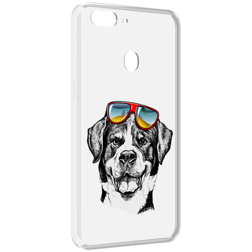 Чехол MyPads счастливая собака для Oppo Realme 2 задняя-панель-накладка-бампер