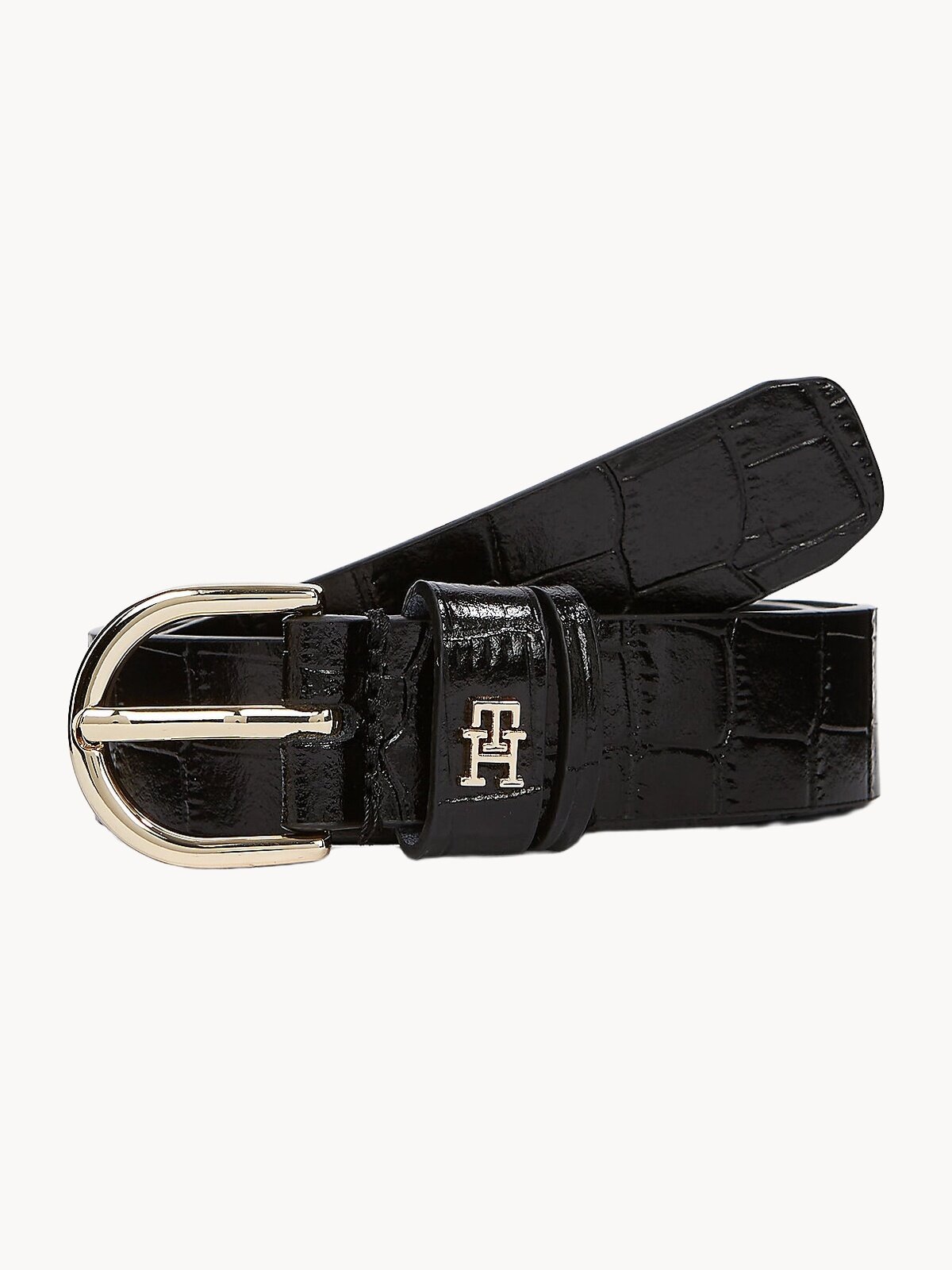 Ремень TOMMY HILFIGER для женщин, размер 90, черный