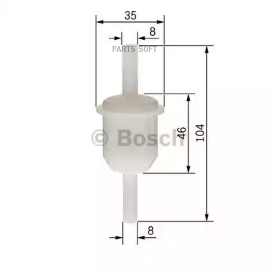 BOSCH 0450904060 0 450 904 060_! фильтр топл.\ MB W201 2.0D/2.5D/TD OM601/OM602 83-93