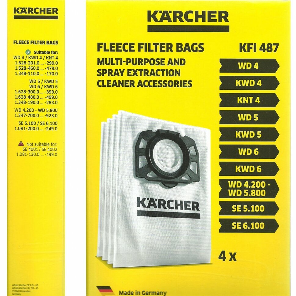 Fleece Filter Bags 4PC (KFI 487)