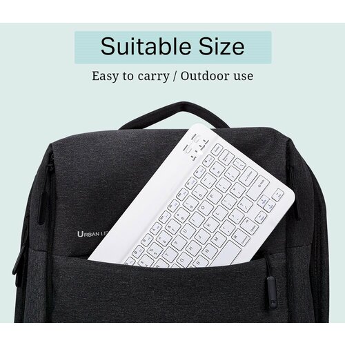 Ультратонкая беспроводная портативная bluetooth клавиатура нового поколения с подсветкой перезаряжаемая Цвет белый 157000₽