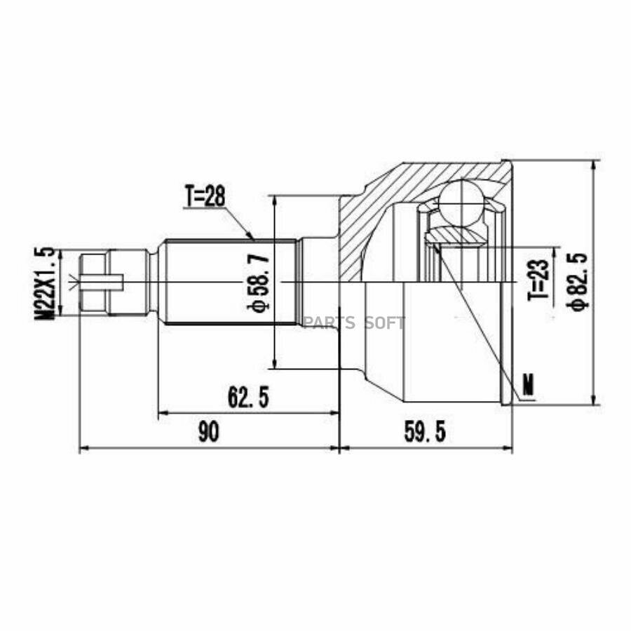 ШРУС наружный MAZDA 3 BK (03--08) Zikmar арт. Z87251R