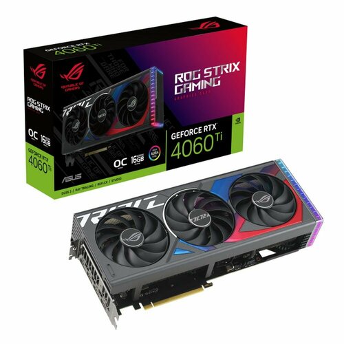 Видеокарта Asus ROG-STRIX-RTX4060TI-O16G-GAMING RTX4060TI 16G HDMI DP316G D6 9100000₽