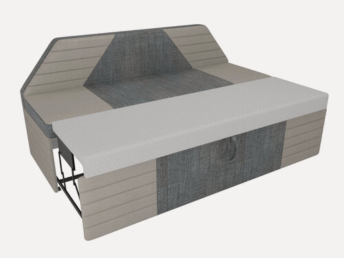 Изображение товара Artum Кухонный прямой диван Дуглас рогожка серый бежевый