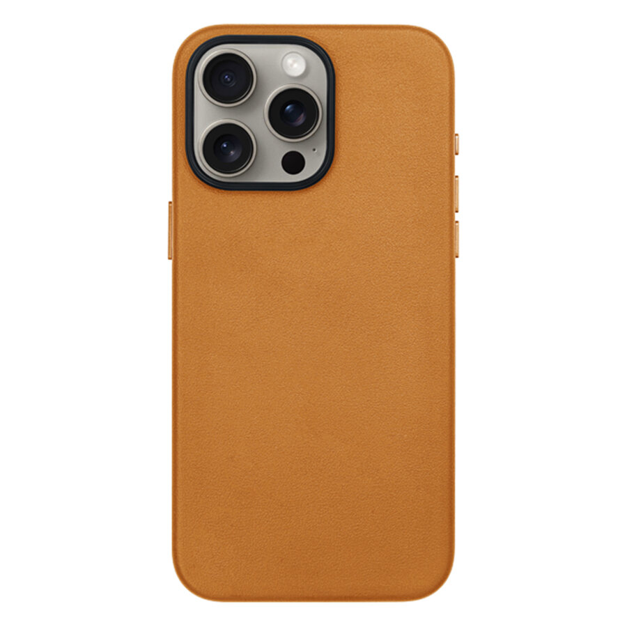 Чехол Leather Case KZDOO Noble Collection для iPhone 15 Pro Max 6.7", оранжевый (2)