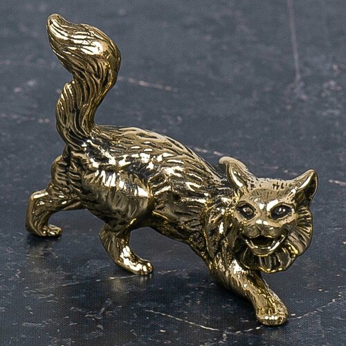 Статуэтка-скульптура рысь 4 см бронзовая 1200₽